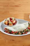 Two Dishes: Egg White Omelet and Salad.
