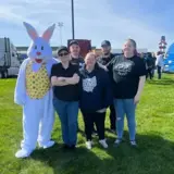 Easter bunny with people