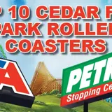 Top 10 cedar fair park roller coasters graphic