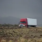truck driving on the road